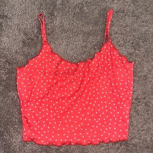 Red Shirt with White Hearts